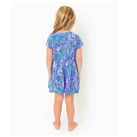Lilly Pulitzer Girls Mini Geanna Swing Dress Short Sleeve S 4-5 Years NWD 281953 - Picture 2 of 10
